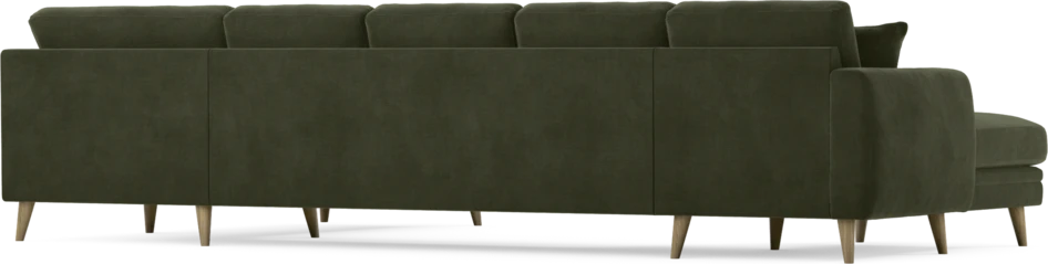 Eden - 3-sits soffa med schäslong vänster och divan höger - Grön