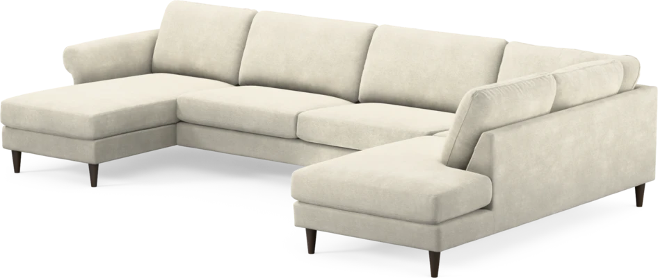 Bridge - 3-sits soffa med schäslong vänster och divan höger - Vit