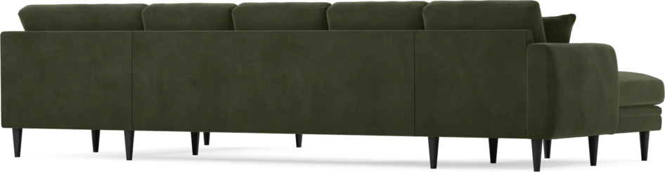 Eden - 3-sits soffa med schäslong vänster och divan höger - Grön