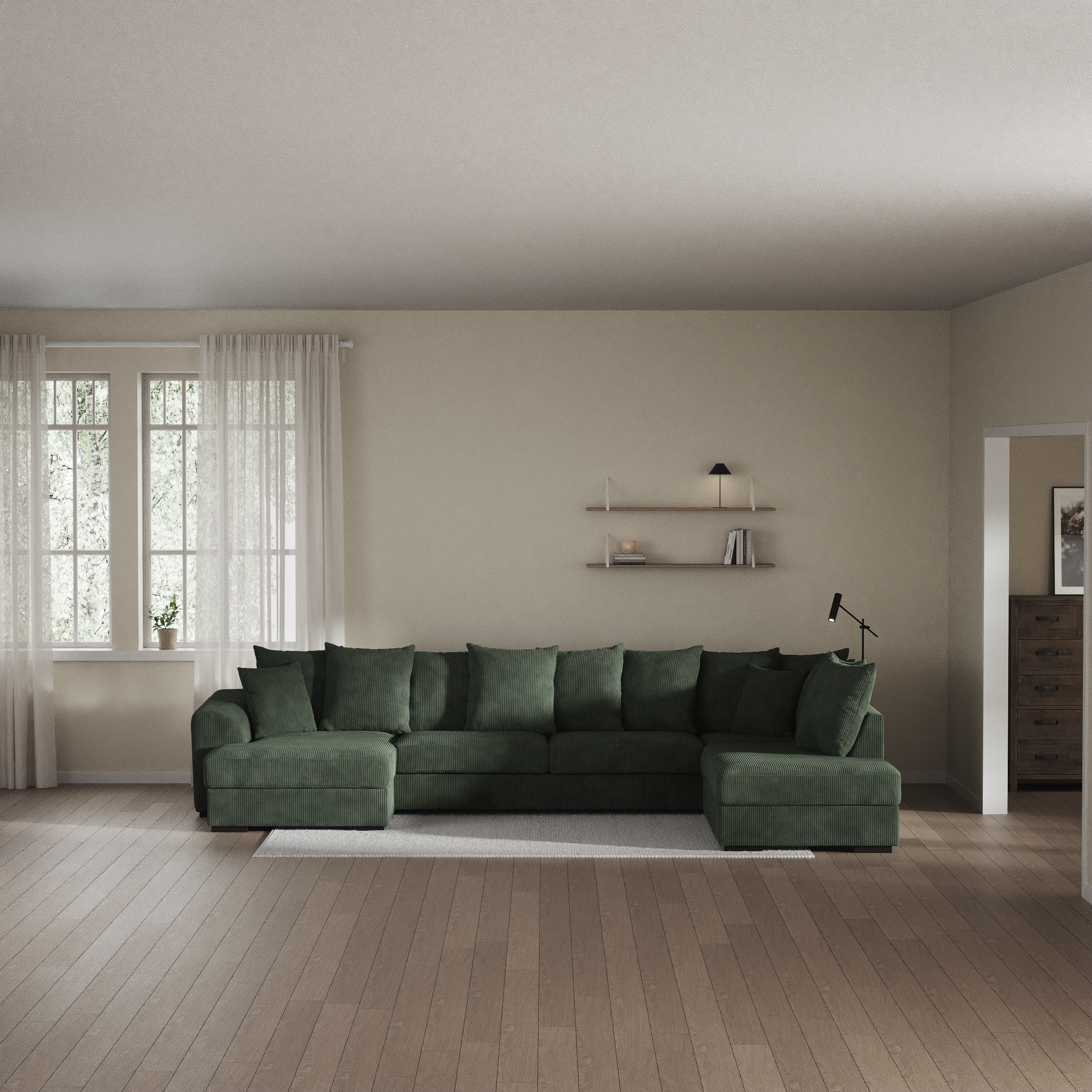 Town, 3-sits soffa med divan höger och schäslong vänster