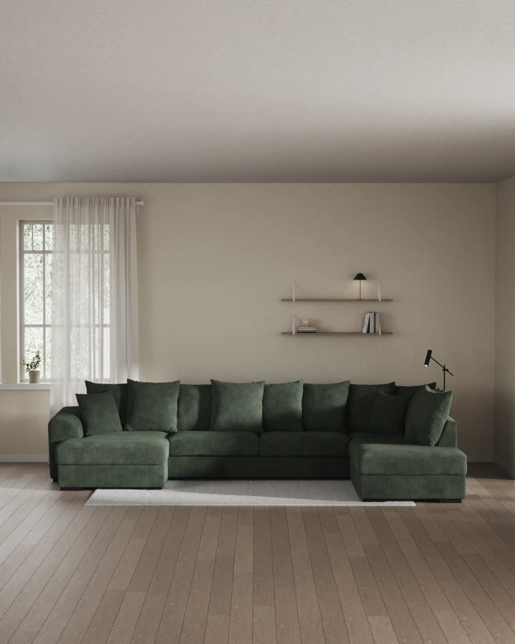 Town - 3-sits soffa med divan höger och schäslong vänster - inspiration