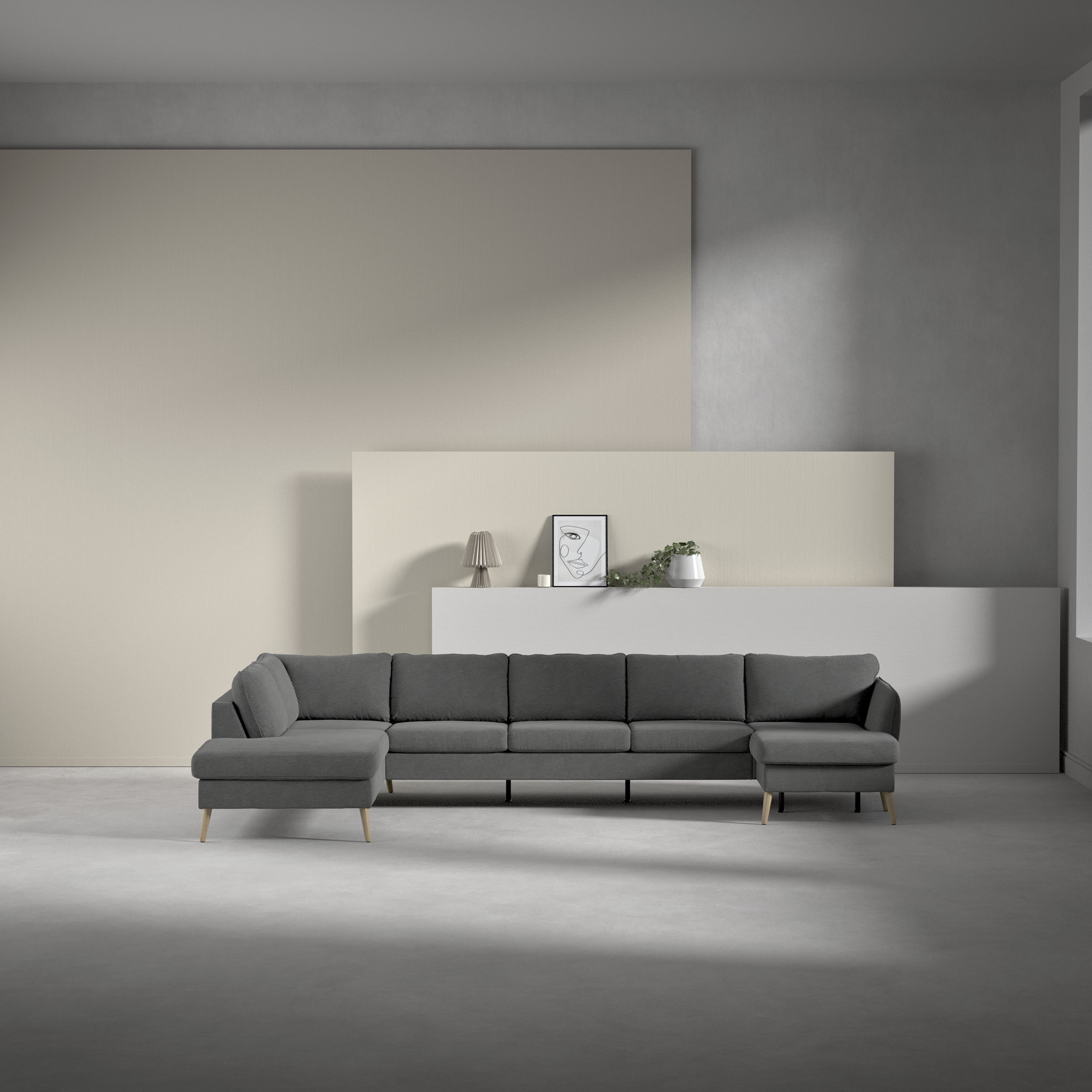 County - 4-sits soffa med divan vänster och schäslong höger - inspiration