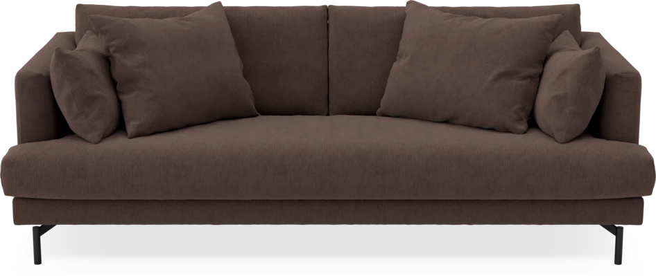 Harper - 3-sits soffa, hel dyna - Brun