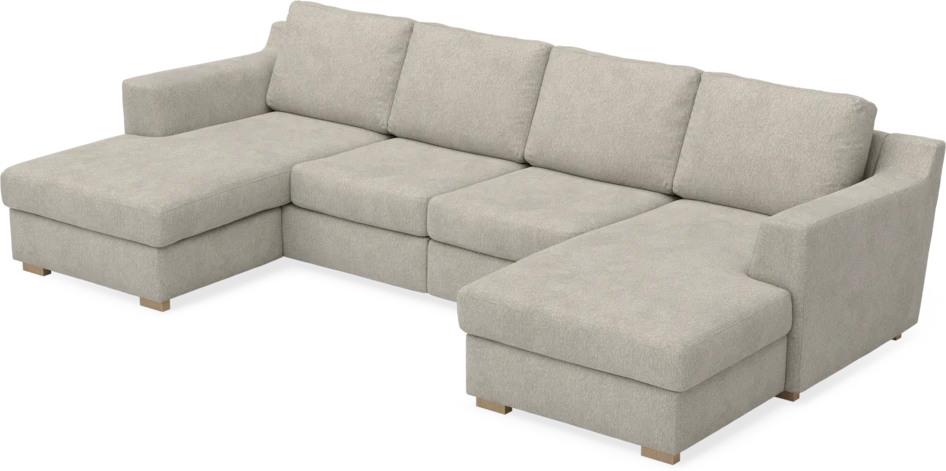 Friday - 2-sits soffa med två schäslonger - Beige
