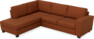 Friday - 2,5-sits soffa med divan vänster - Orange