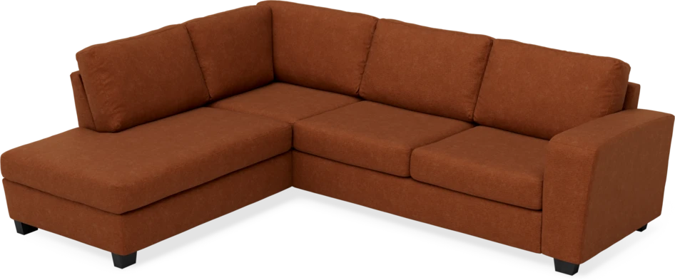 Friday - 2,5-sits soffa med divan vänster - Orange