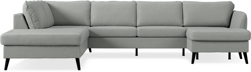County - 3-sits soffa med divan vänster och schäslong höger - Grå