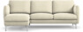 Madison Lux - 2-sits soffa med schäslong vänster - Vit