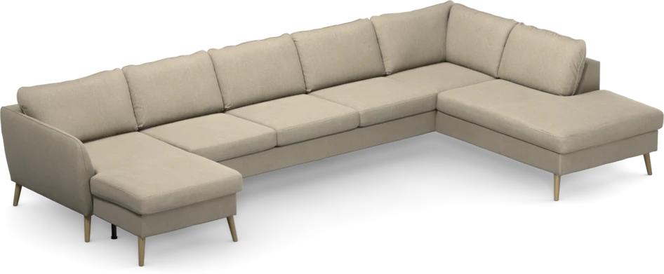County - 4-sits soffa med schäslong vänster och divan höger - Beige