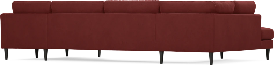 Bridge - 3-sits soffa med divan vänster och schäslong höger - Röd