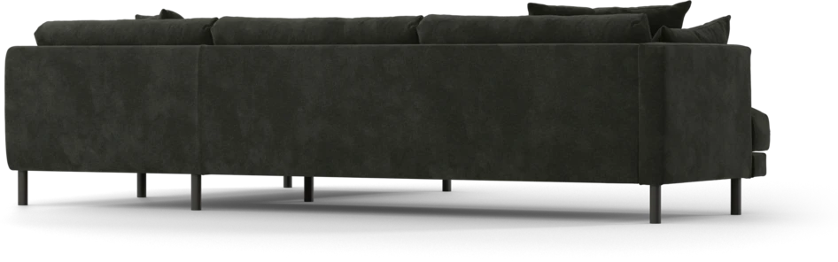Harper - 3-sits soffa med divan höger - Svart