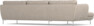 Madison Lux - 3-sits soffa med schäslong vänster - Beige