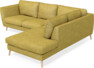 Madison - 2-sits soffa med divan höger - Gul