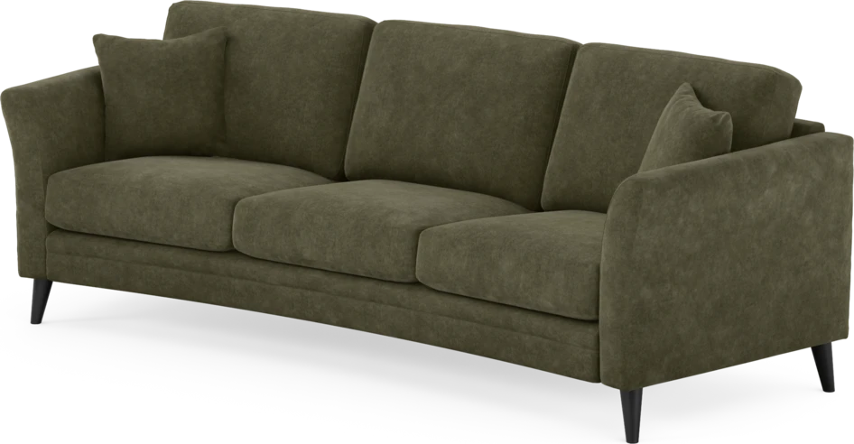 Eden - 3-sits soffa svängd - Grön
