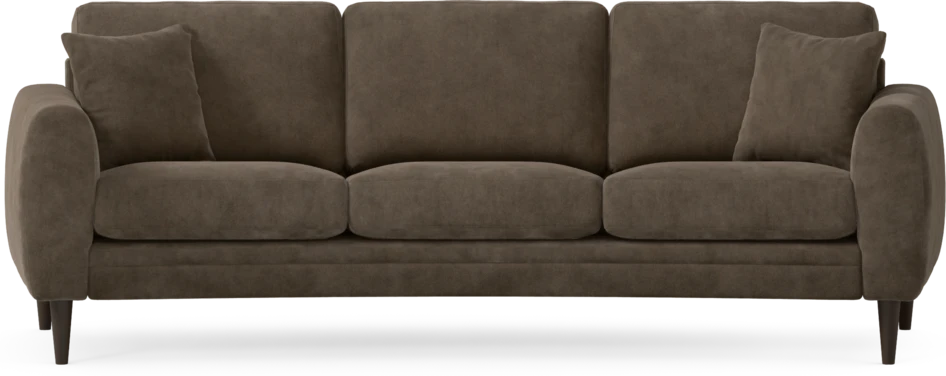 Eden - 3-sits soffa svängd - Brun