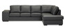 Sit Down - 3-sits soffa med divan höger, C1-komfort - Svart