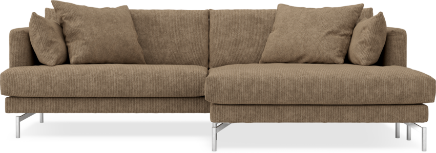 Harper - 4-sits med schäslong XL höger - Brun