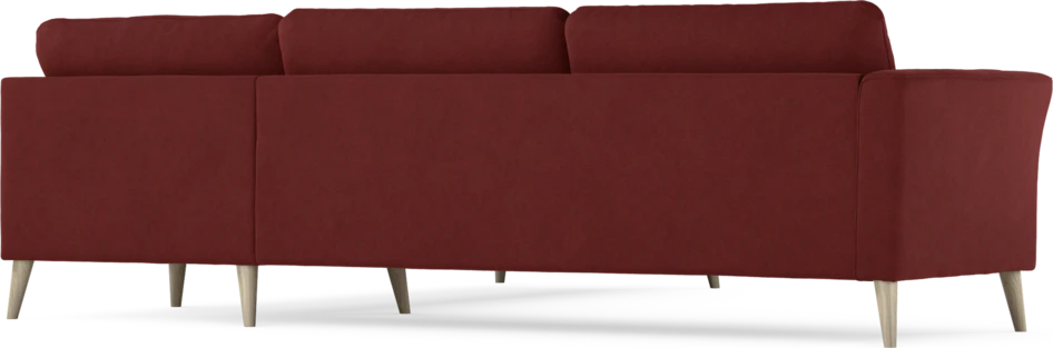 Bridge - Hörnsoffa, 3+3-sits - Röd