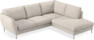 Madison Lux - 2-sits soffa med divan höger - Vit
