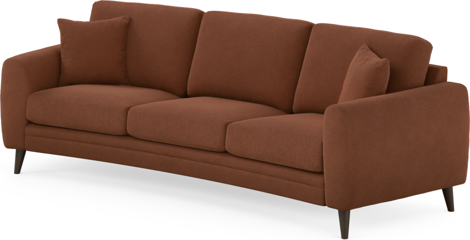 Eden - 3-sits soffa svängd - Orange