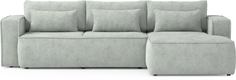Ide - Bäddsoffa 3-sits med schäslong höger - Blå