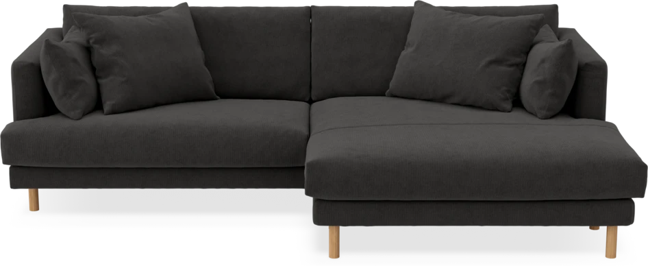 Harper - 4-sits med schäslong XL höger - Grå