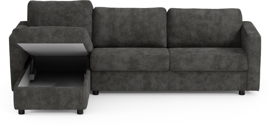 Lindö - Bäddsoffa 2,5-sits med schäslong, vändbar - Grå