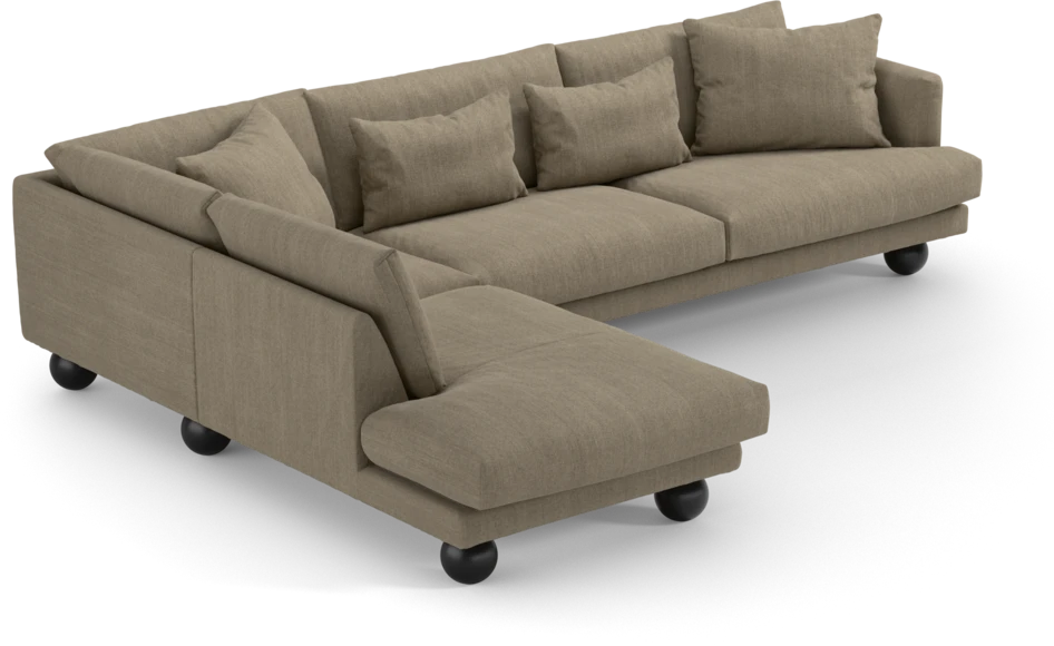 Harper - 3-sits soffa med divan vänster - Beige