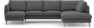 Madison Lux - 2-sits soffa med schäslong vänster och divan höger - Grå