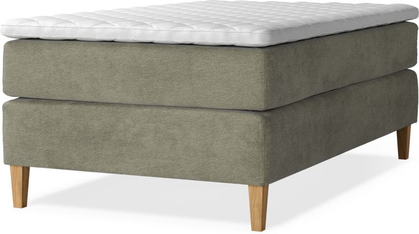 Delux Dream - Kontinentalsäng, enkelsäng med bäddmadrass - Beige