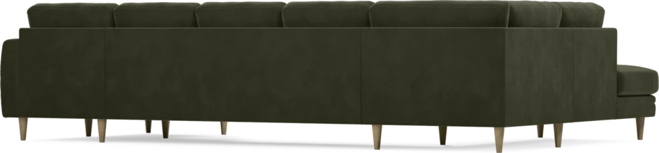 Eden - 3-sits soffa med divan vänster och schäslong höger - Grön