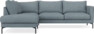 Impression Delux - 3-sits soffa med divan vänster - Blå
