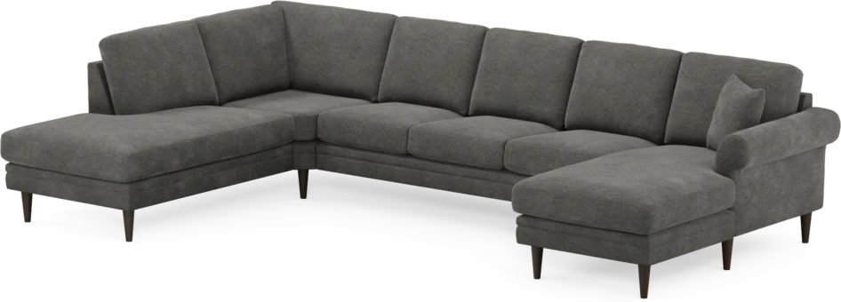 Eden - 3-sits soffa med divan vänster och schäslong höger - Grå