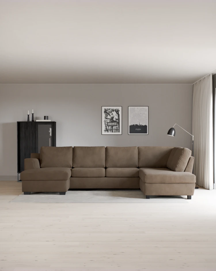 Friday - 3-sits soffa med schäslong vänster och divan höger - inspiration