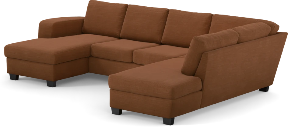 Friday - 3-sits soffa med schäslong vänster och divan höger - Orange
