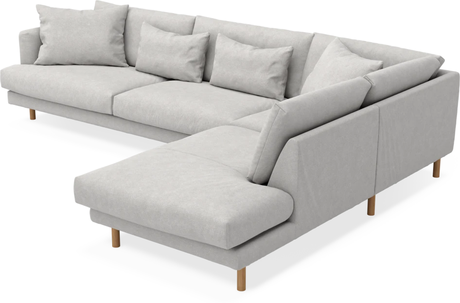 Harper - 3-sits soffa med divan höger - Grå