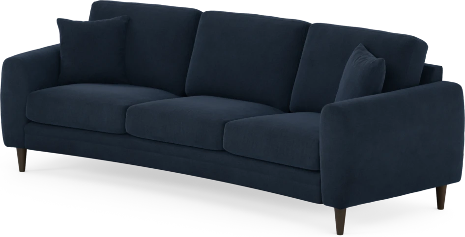 Eden - 3-sits soffa svängd - Blå