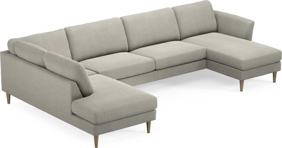 Bridge - 3-sits soffa med divan vänster och schäslong höger - Grå