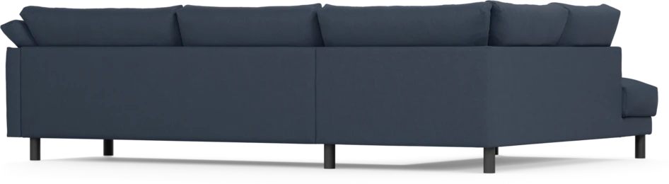 Cherrie - 3-sits soffa med divan vänster, fast klädsel - Blå