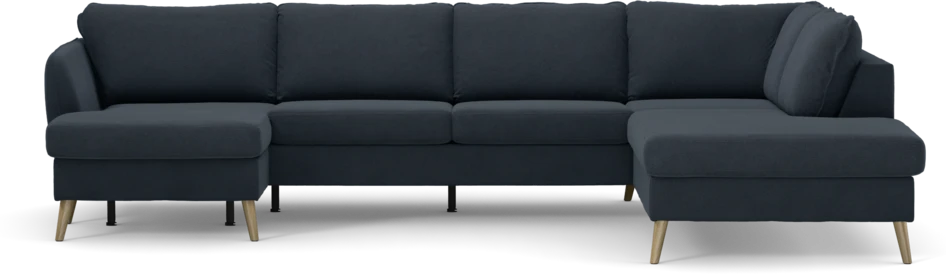 County - 3-sits soffa med schäslong vänster och divan höger - Blå