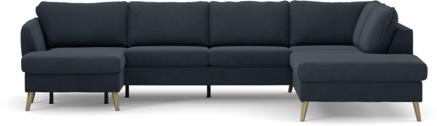 County - 3-sits soffa med schäslong vänster och divan höger - Blå