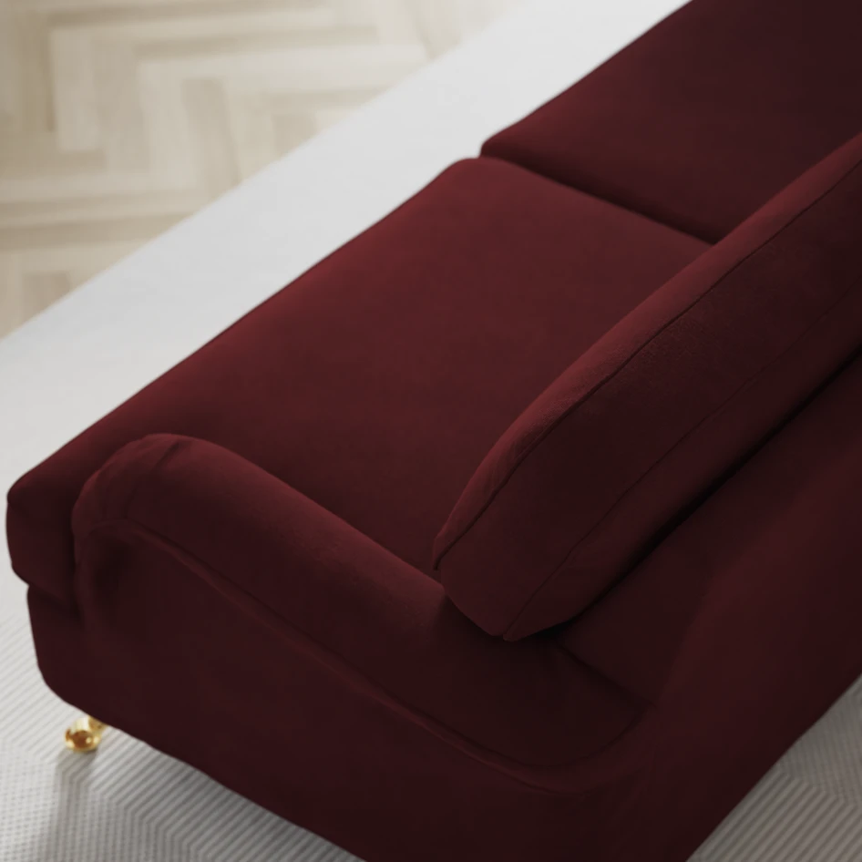 Oxford - 3-sits soffa svängd - Röd