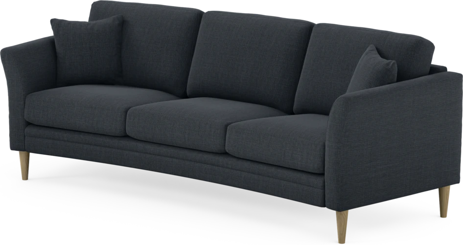 Eden - 3-sits soffa svängd - Blå