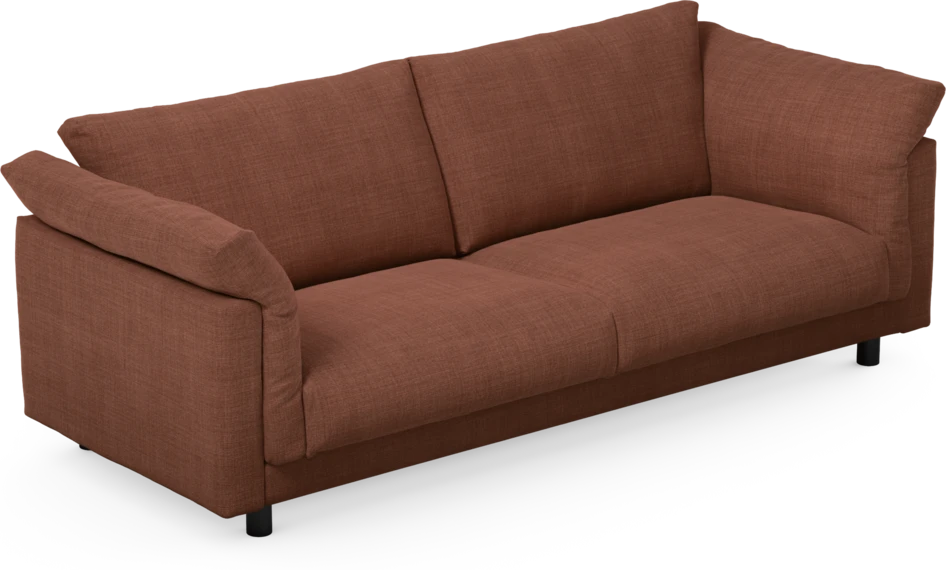 Cherrie - 3-sits soffa, fast klädsel - Orange