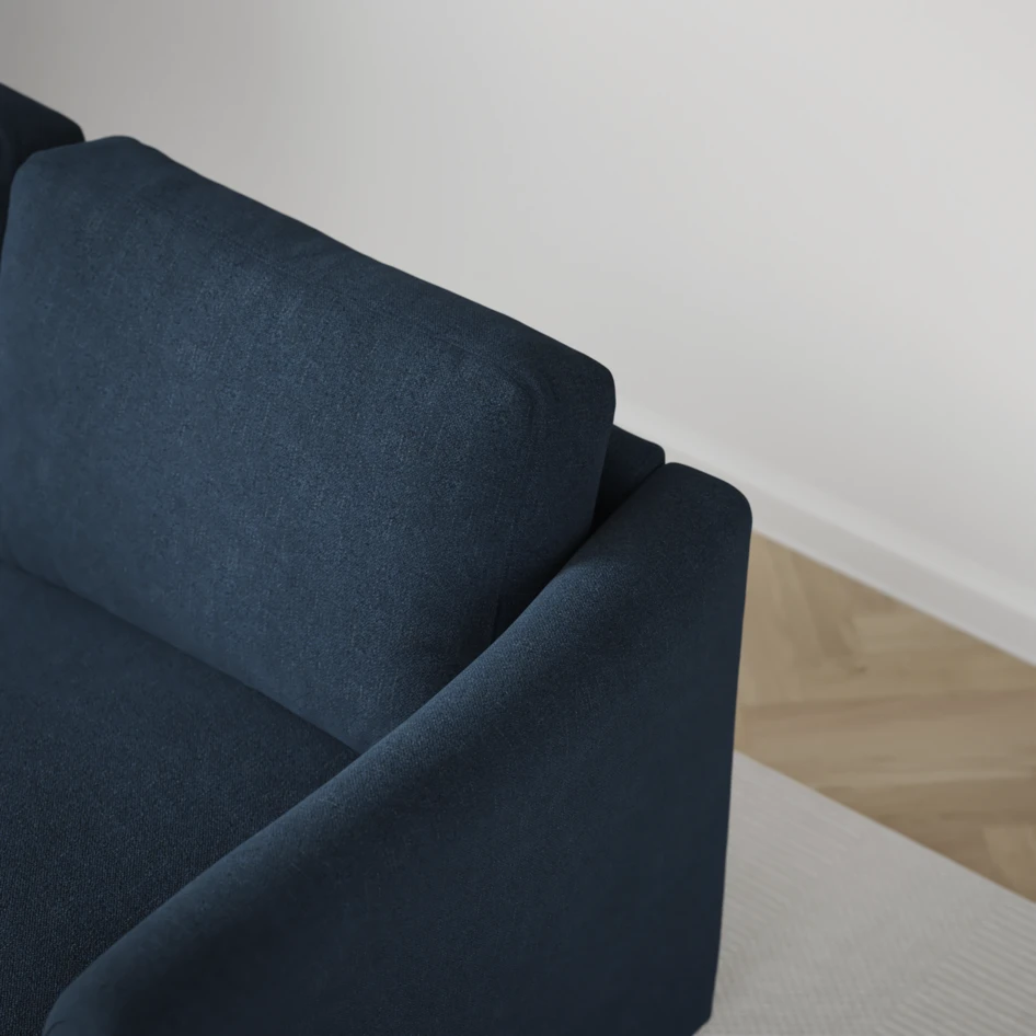 Öland - Bäddsoffa 3-sits, längsbäddad - Blå