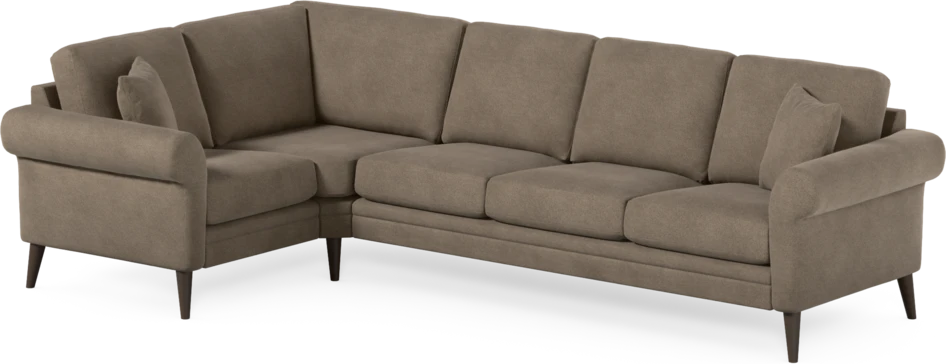 Eden - Hörnsoffa, 1+3-sits - Brun