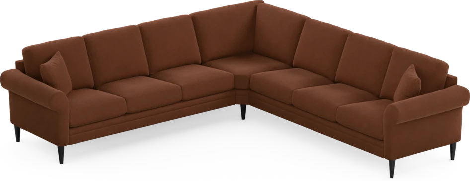 Eden - Hörnsoffa, 3+3-sits - Orange