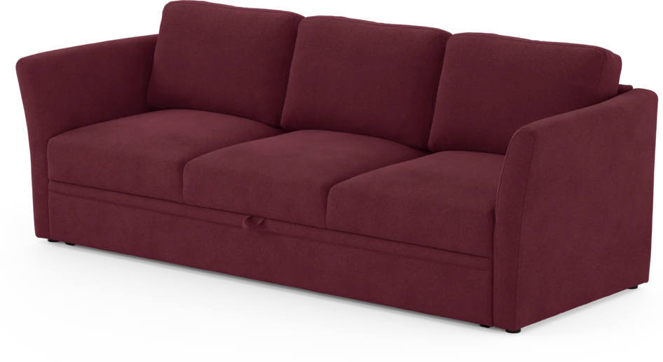 Öland - Bäddsoffa 3-sits, längsbäddad - Röd