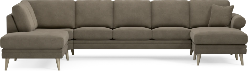 Eden - 3-sits soffa med divan vänster och schäslong höger - Beige