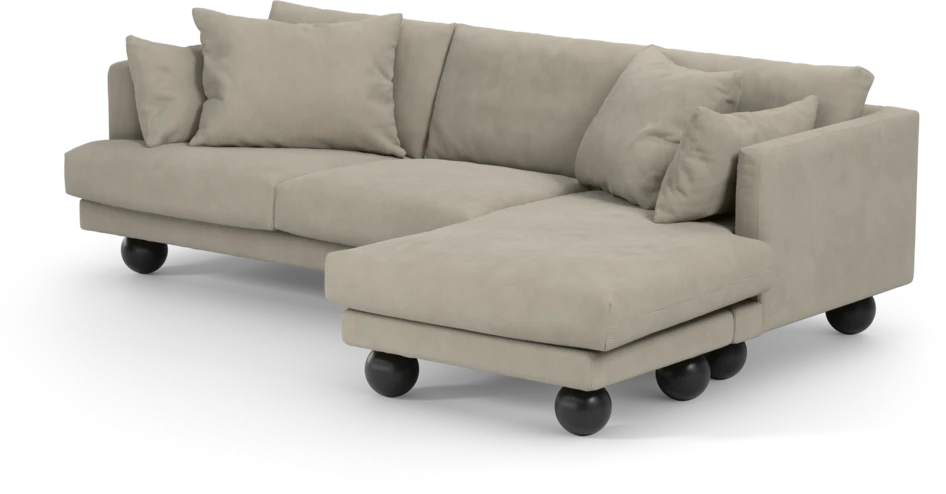 Harper - 4-sits med schäslong höger  - Beige